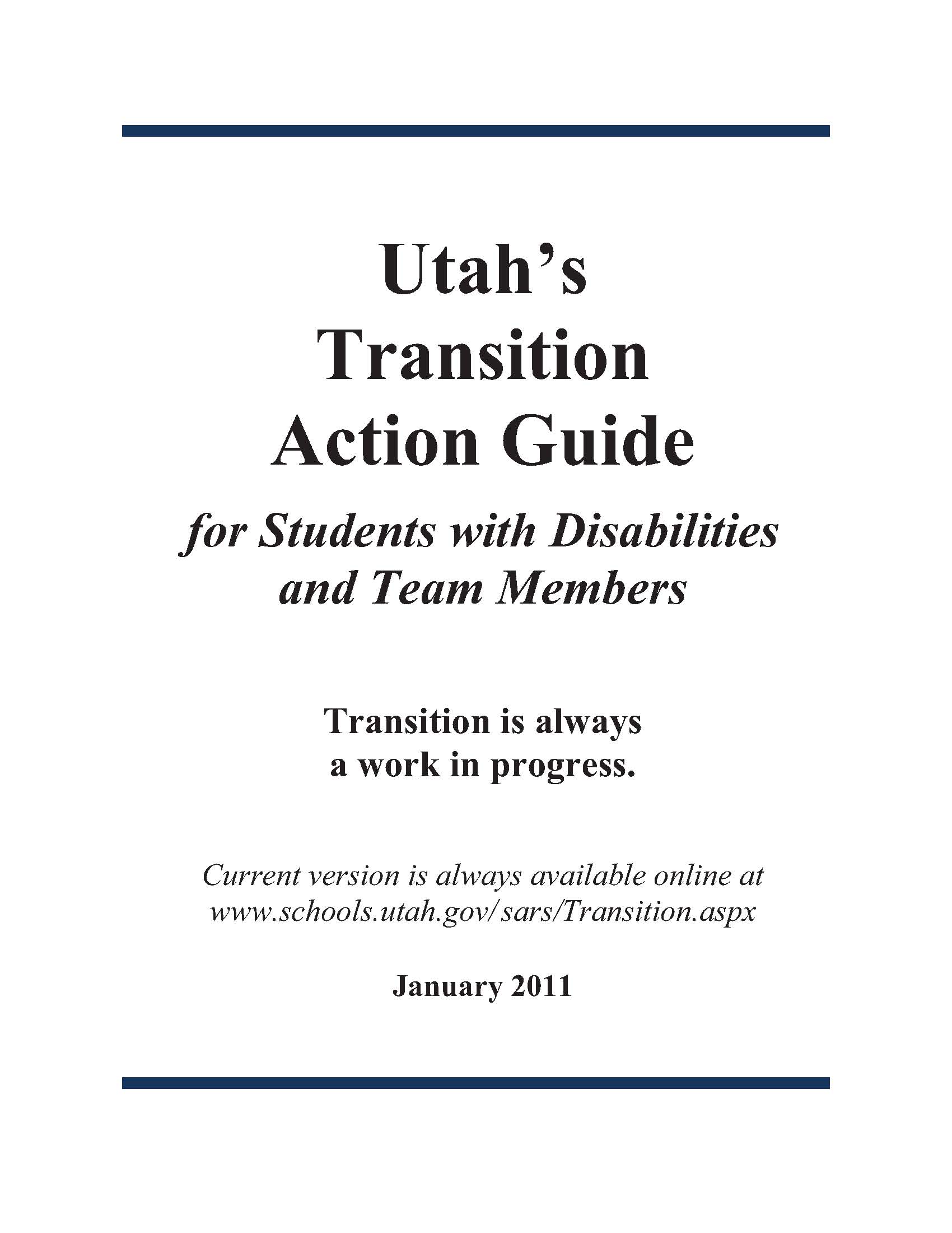 Utah's Transition Action Guide.